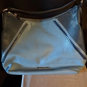 Michael Kors Two-Tone Blue Shoulder Bag